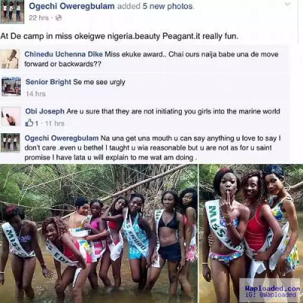 Fans Blast Potential Beauty Queens on Facebook for Posing in a Village Stream (Photo)